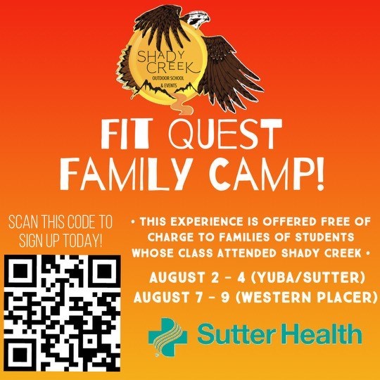 Image of the Fit Quest Family Camp flyer
